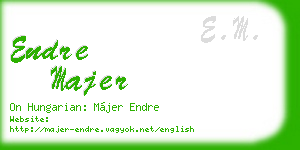 endre majer business card